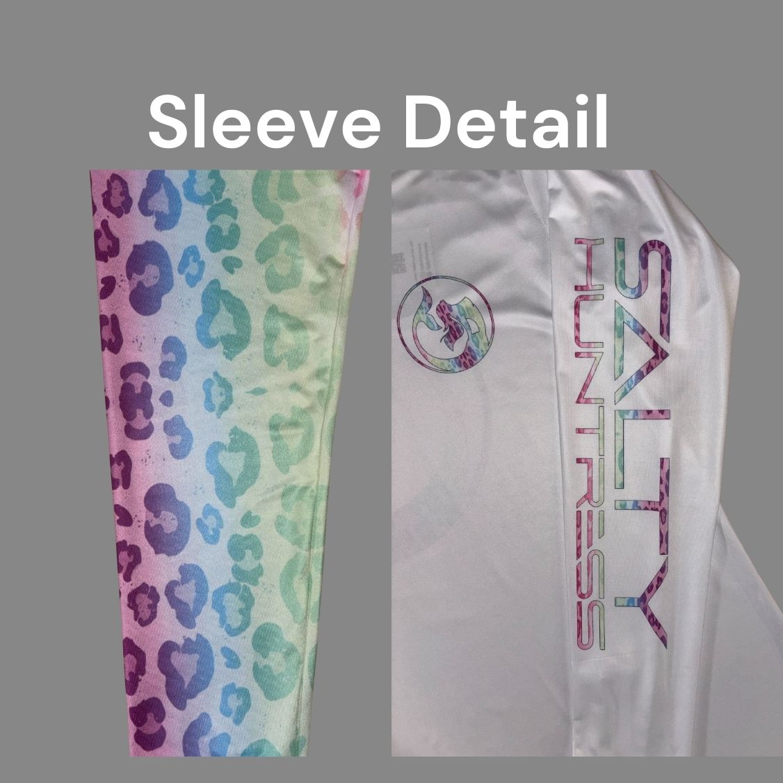Women's Sun Shirt - Rainbow Leopard on White with Hood/Thumbholes
