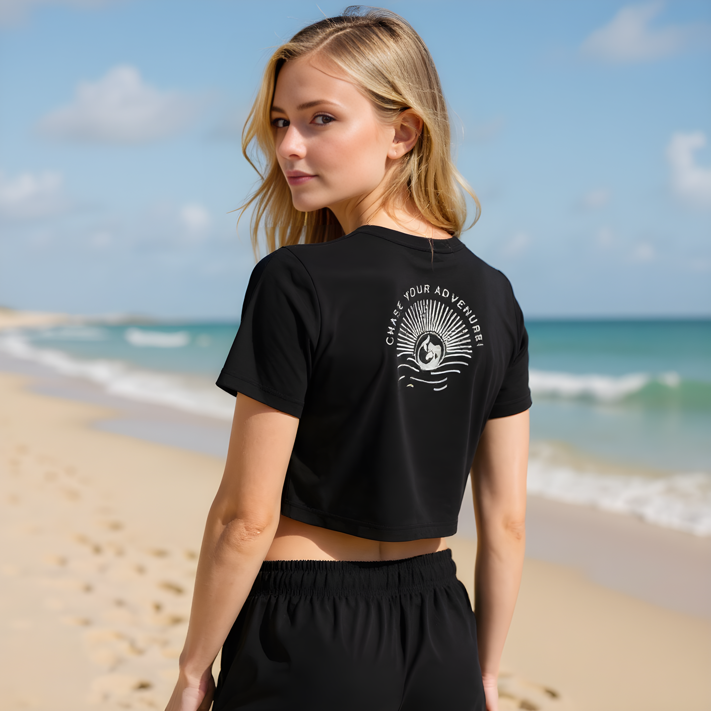 Women's Crop Tee - Chase Your Adventure - Multiple Colors
