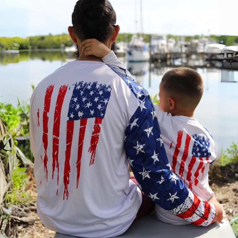 Kid's Sun Shirt - Freedom Flag