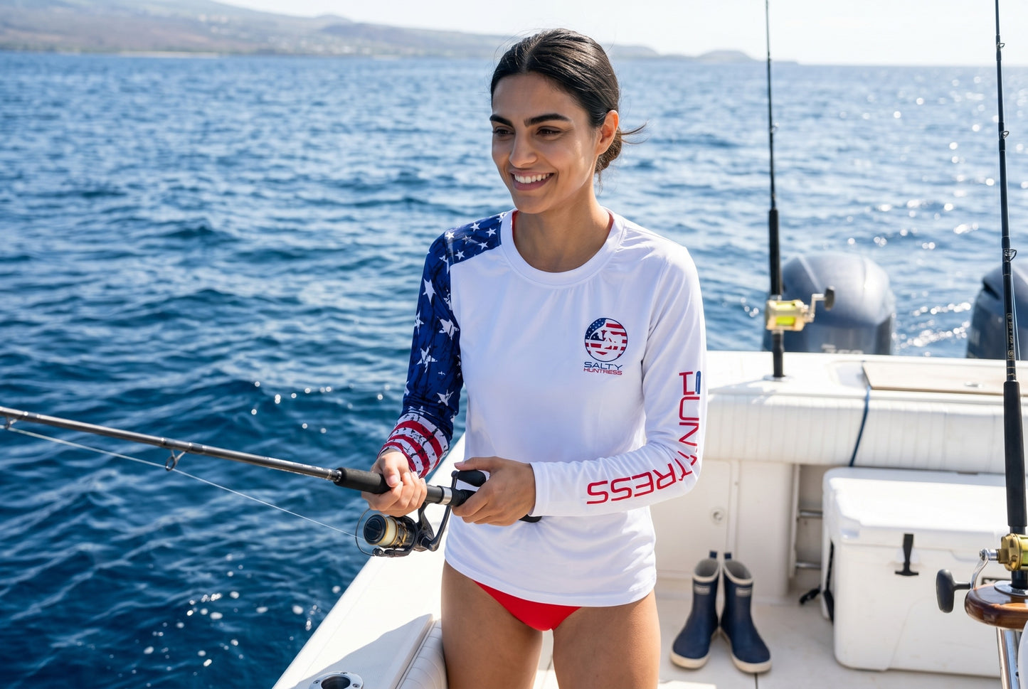 Women's Sun Shirt - Freedom Flag (No Hood)