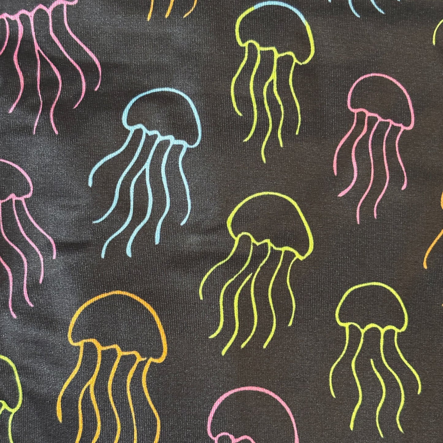 Kid's Sun Shirt - Jellyfish on Black with Hood/Thumbholes