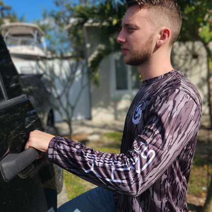 Grey Camo - Men's/Unisex Sun Protection Shirt - UPF 50, Quick-Dry Fabric