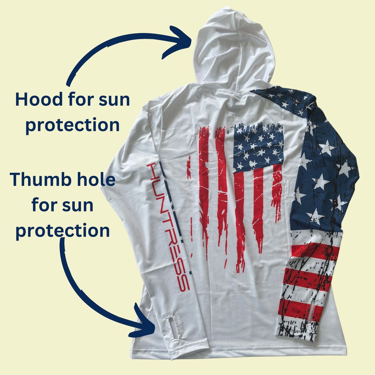 Freedom - Ladies Sun Protection Shirt - UPF 50, Quick-Dry Fabric, Hood, Thumb Hole