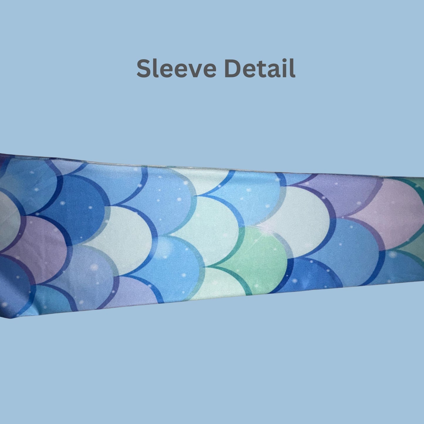 Kid's Sun Shirt - Mermaid Blue with Hood/Thumbholes