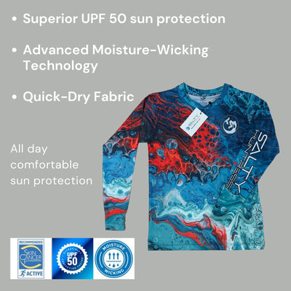 Sea Foam - Youth Sun Protection Shirt - UPF 50, Quick-Dry Fabric