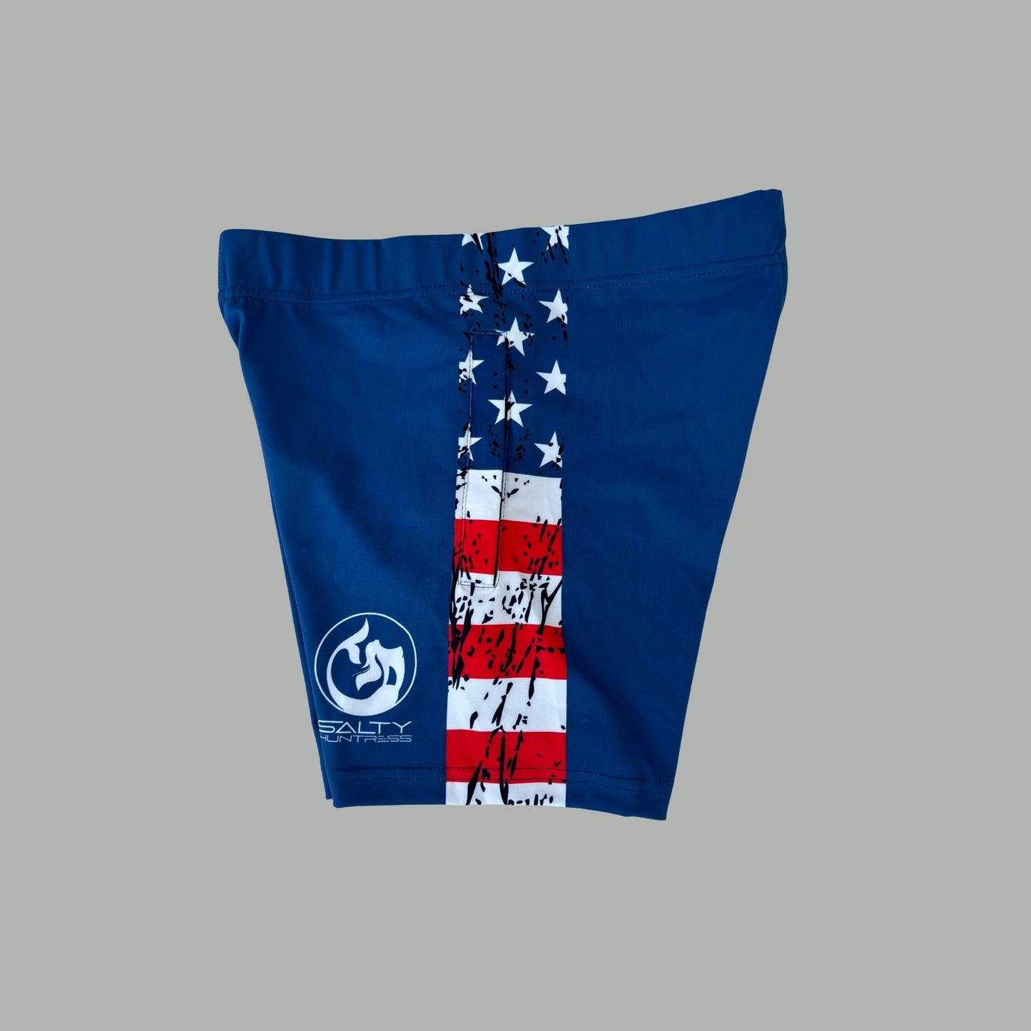 Women's Board Shorts - Freedom Blue with Zip Pockets