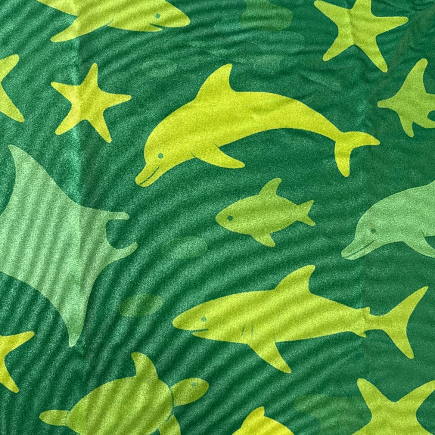 Kid's Sun Shirt - Sea Creatures Green