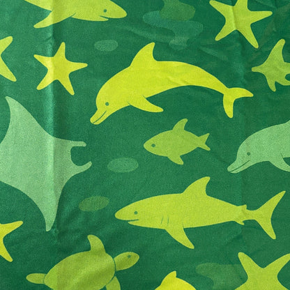 Kid's Sun Shirt - Sea Creatures Green