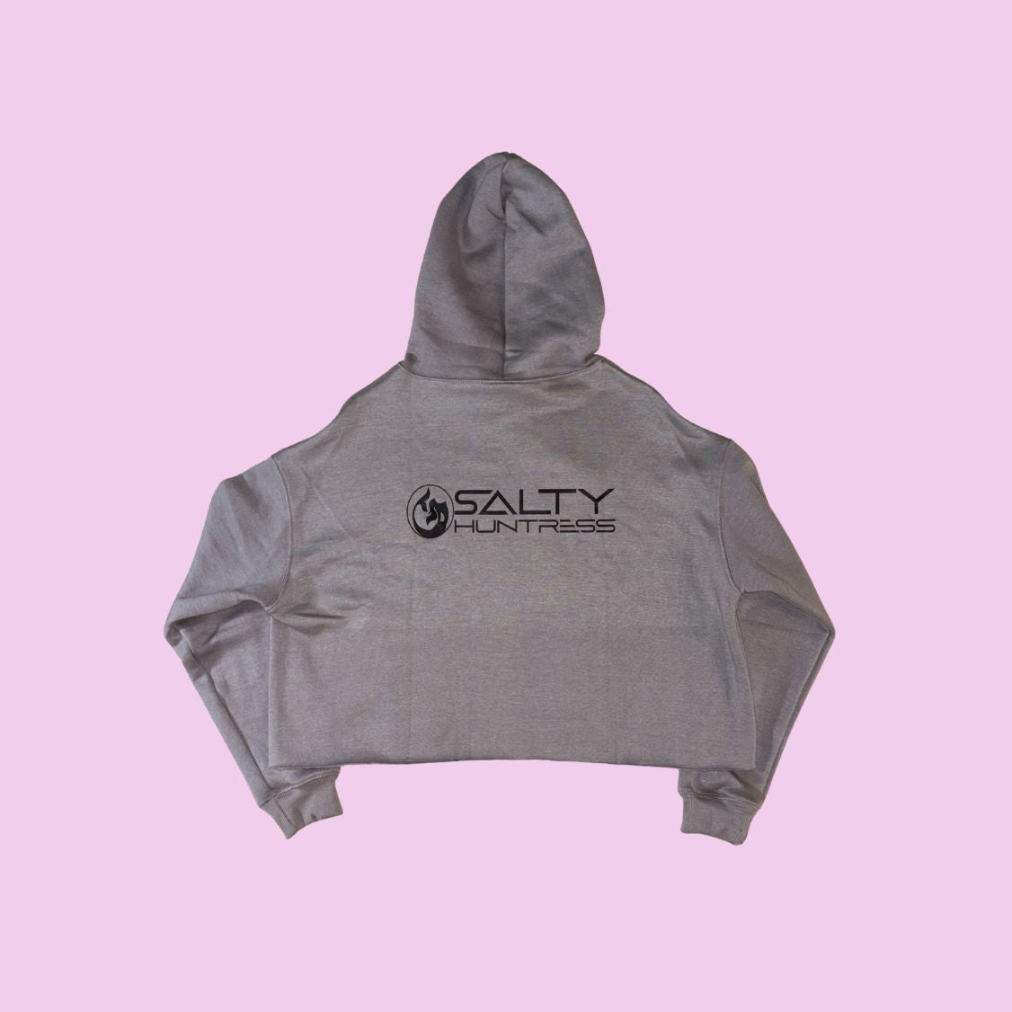 Women's Cropped Fleece Hoodie - Grey Skies