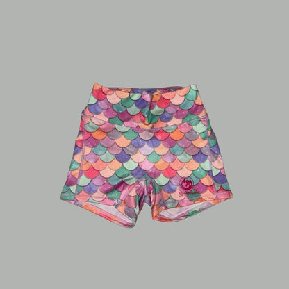 Women's High Waisted Shorts - Mermaid Pink