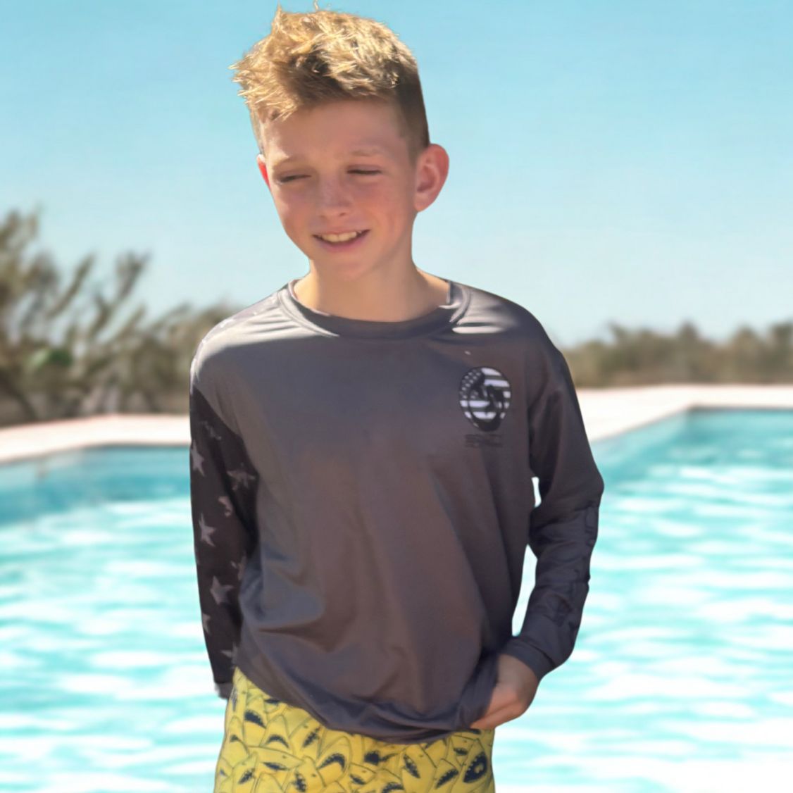 Kid's Sun Shirt - Freedom Flag Midnight