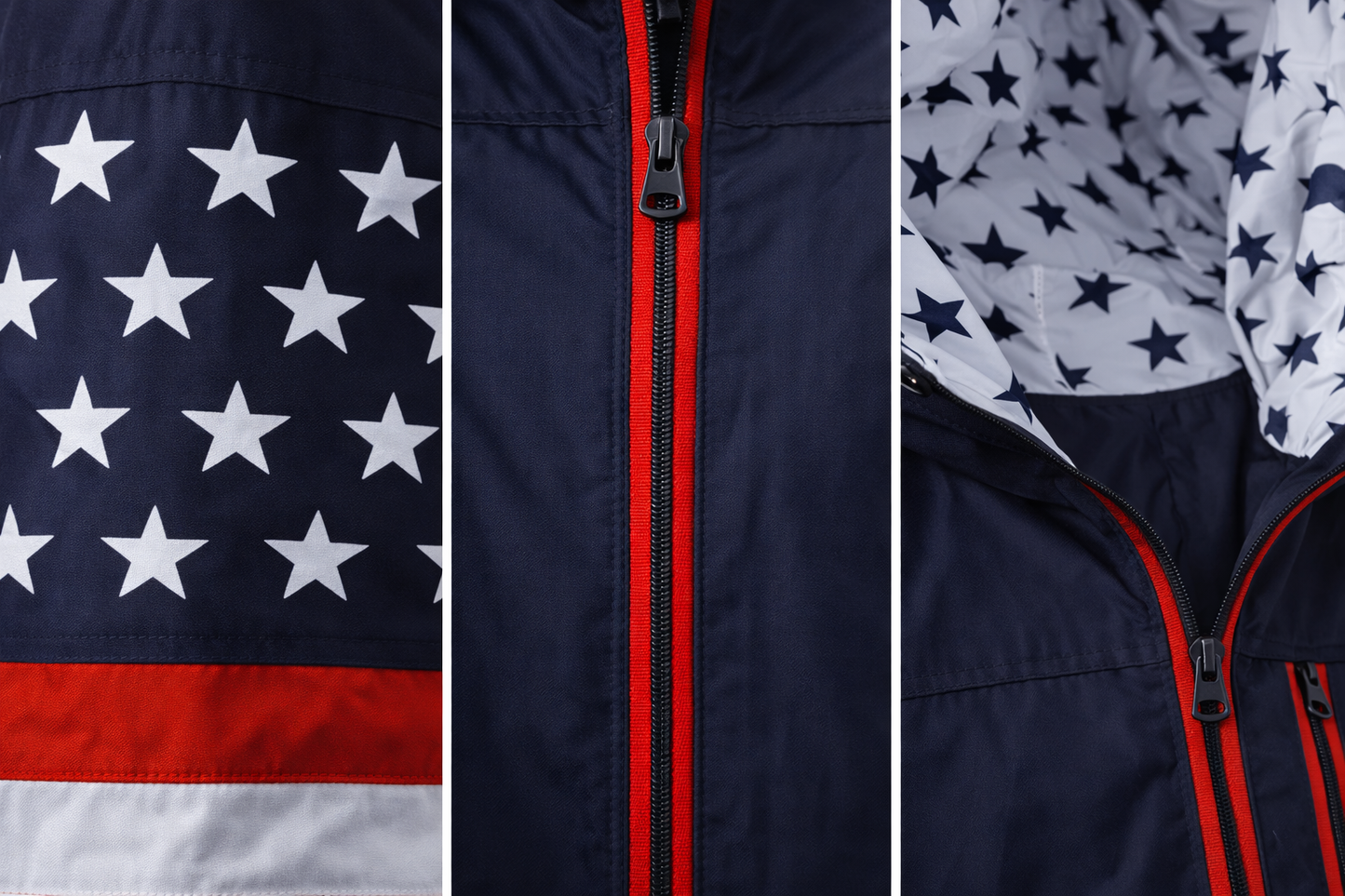 Unisex Watertight Rain Jacket - Patriotic