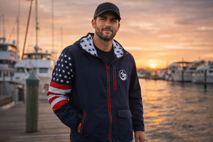 Unisex Watertight Rain Jacket - Patriotic