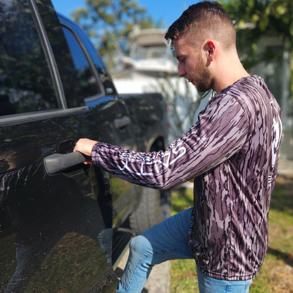 Grey Camo - Men's/Unisex Sun Protection Shirt - UPF 50, Quick-Dry Fabric