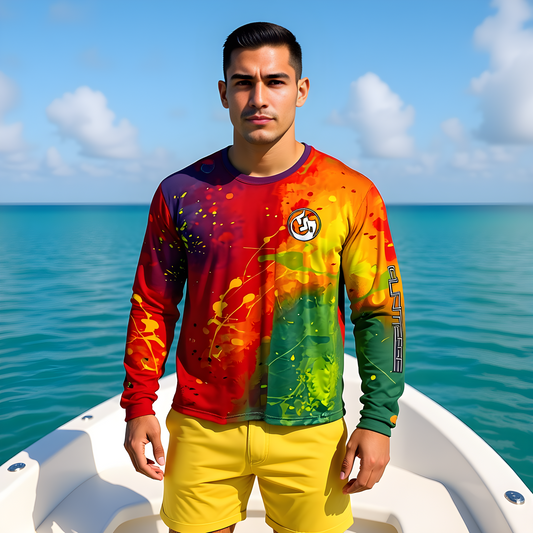 Men's/Unisex Sun Shirt - Paint Splatter