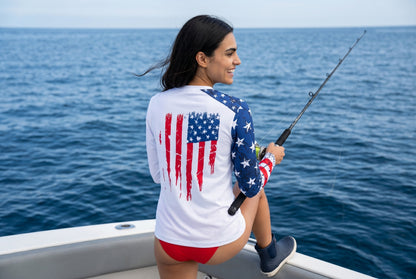 Women's Sun Shirt - Freedom Flag (No Hood)