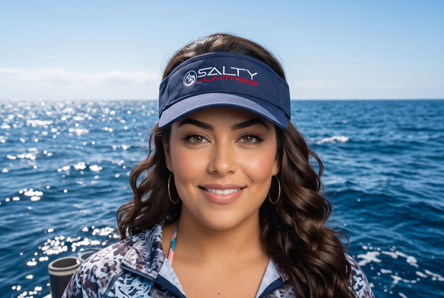 Visor - Embroidered - Red, White & Blue