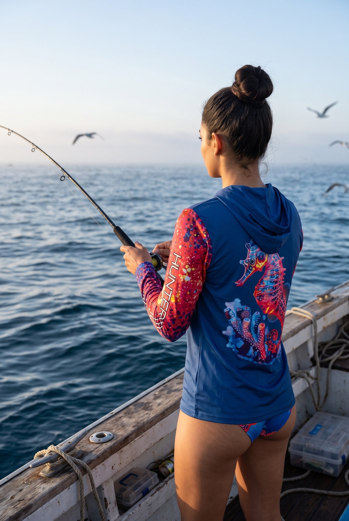 Ladies | Sea Horse Performance Shirt | Local Artist Series