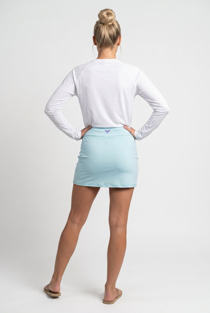 Women's Tennis Skirt with Built-In Shorts - Mermaid Mint