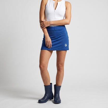Women's Tennis Skirt with Built-In Shorts - Flag Blue